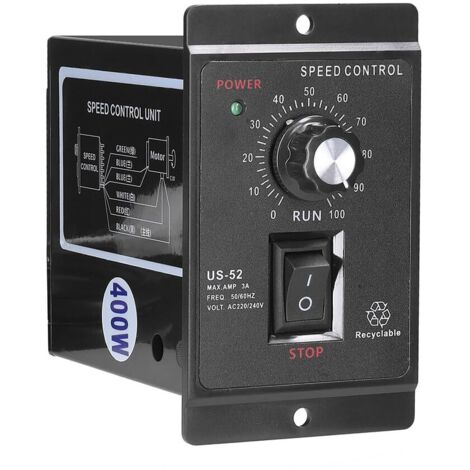 Regolatore di velocità del motore da 400 W, AC220 V 50/60 Hz, regolatore di velocità variabile (avanti/indietro) per linea di produzione di stampa di imballaggi