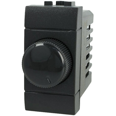 Regolatore Interruttore Dimmer A Manopola 220V Nero Compatibile con Bticino Living