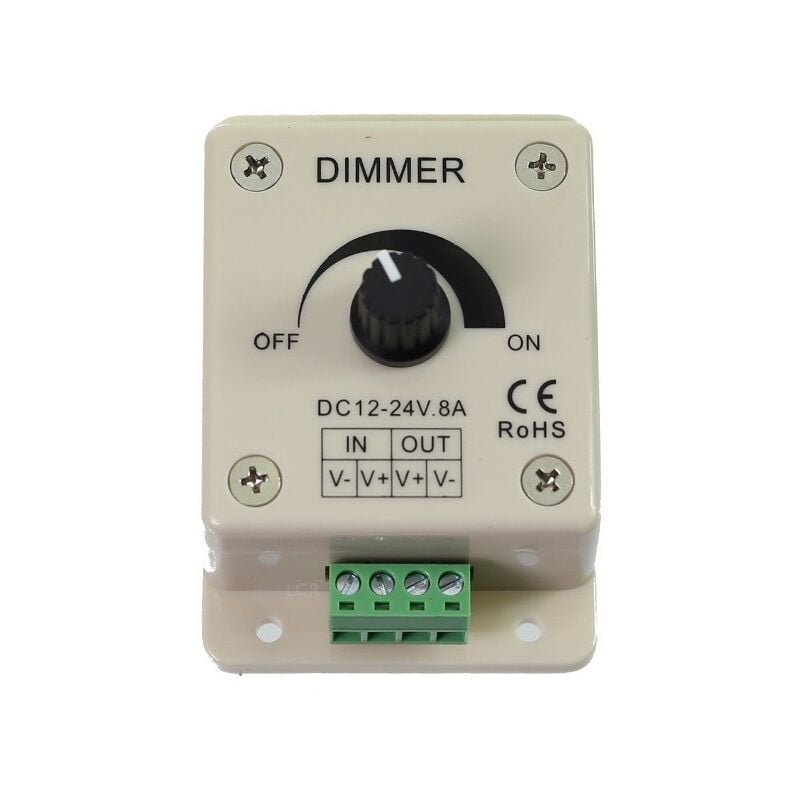 Image of Dimmer Regula Tira Monocolor led 1 canale 12V -24V 8A Switch and Regulator - Jandei