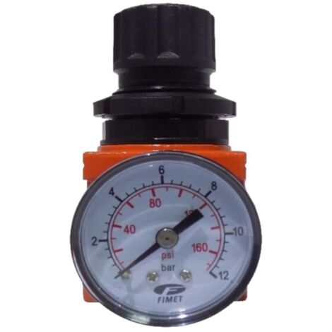 Regolatore Riduttore di Pressione Attacco 1/2" Compressore Aria Compressa 18 Bar con manometro