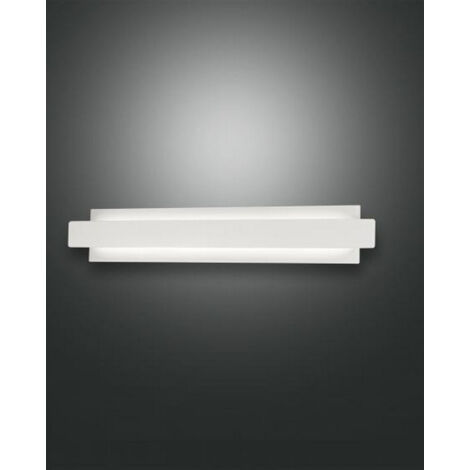 REGOLO APPLIQUE BIANCA A LED 3000K - 21W - 2150 lm DIMMERABILE IN METALLO E VETRO