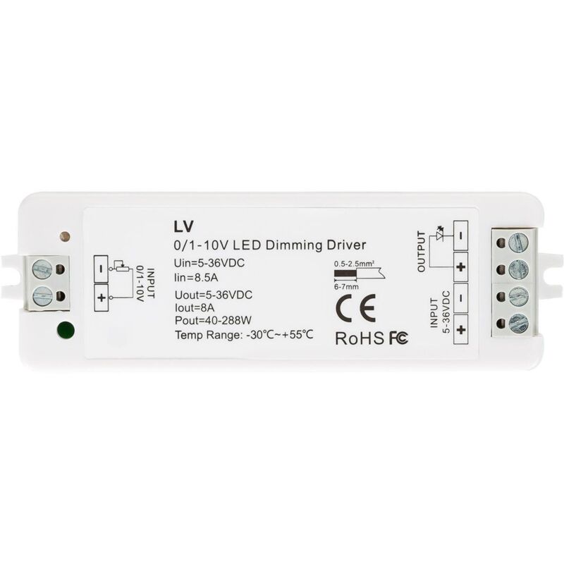 

Regulador 1-10V para Tira LED Blanco - Blanco