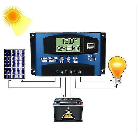 regulador 12v/24v del regulador de la carga del panel solar de 100a Mppt Foco de seguimiento auto