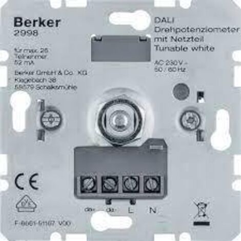 Regulador dali con fuente de alimentacion Rotativo Berker by Hager 2998