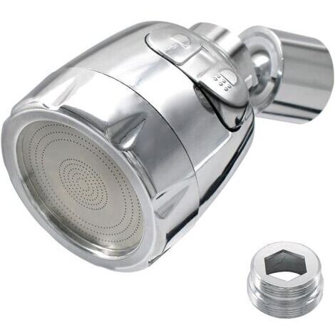 Regulador de agua economizador con filtro de grifo rotable 360 grados, mezclador de aire de 49 mm con 2 modos como accesorio de extensión para grifos de cocina y baño, cromado