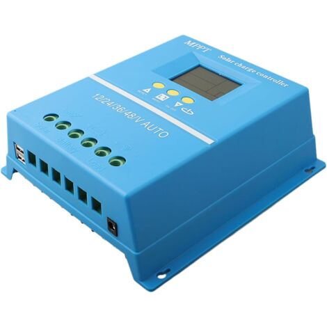 Regulador de carga de panel solar automático, controlador de carga MPPT de 100 A con pantalla LCD, controlador de carga MPPT de carga eficiente con pantalla LCD