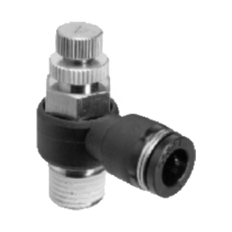 

Regulador de caudal 3/8 tubo 6 unidireccional orientable