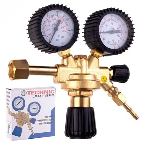 REGULADOR DE CILINDRO PARA SOLDADURA MIG MAG TIG ARGÓN Y CO2 LATÓN 0-4 BAR