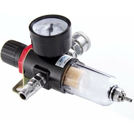 Regulador de filtro de aire comprimido YMYNY de 1/4" - Resistente a la humedad - Lubricador