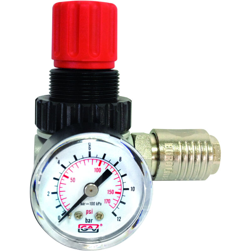 Regulador presion c/manometro hembra