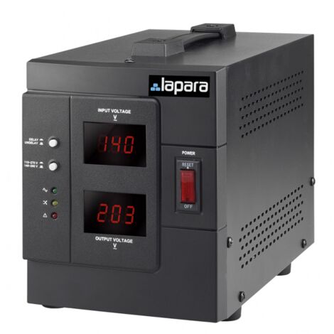 Regulador De Voltaje Avr 2000 Va Lapara, protege de sobrecargas, cortocircuitos y sobrecalentamientos, capacidad 2000 VA / 1600 W