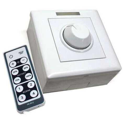 Regulador Dimmer LED + mando IR 200W, 0-10V