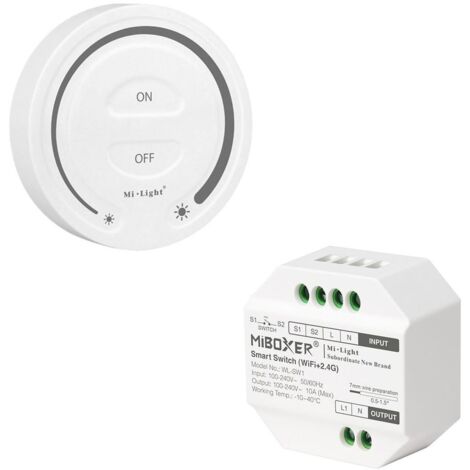 Regulador LED TRIAC + Mando RF Monocolor MiBoxer Blanco