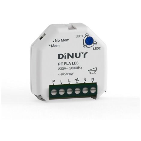 Regulador para bombillas Led con bornas RE PLA LE3 de Dinuy