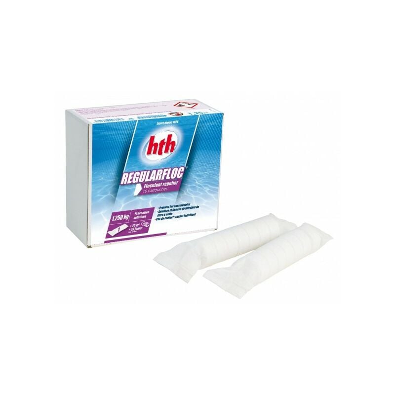 HTH - Floculant regularfloc - boîte de 10 cartouches - 1,250 kg
