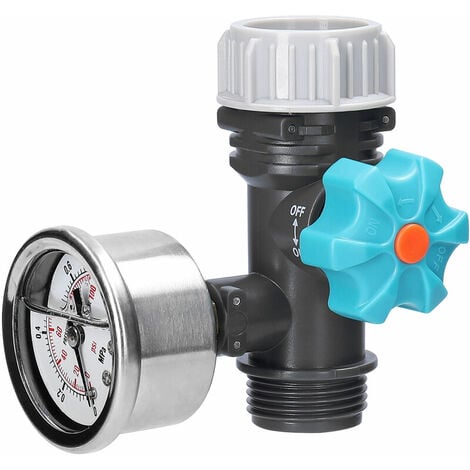 Jeffergarden 1000PSI 7MPa Pompe de test hydraulique manuelle Valve de tuyau  Testeur de pression d'eau Outil à main