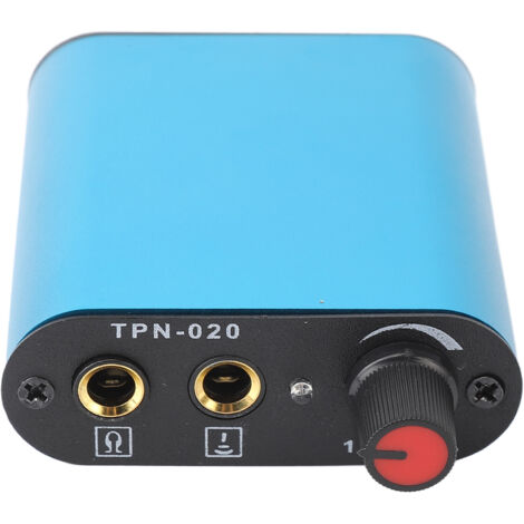 Régulateur d'alimentation professionnel pour tatouage en acier inoxydable, mini transformateur 90‑265V avec prise UE bleue