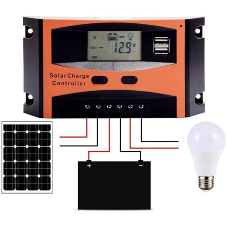 Régulateur De Charge 30a Pour Panneau Solaire 12/24v écran Lcd Usb Art. Ld2430c