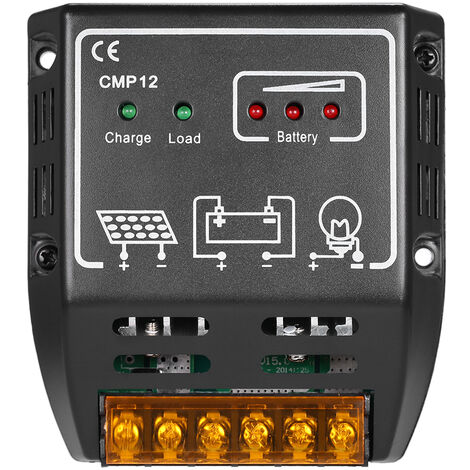 Régulateur de Charge de Panneau Solaire 40A 12V/24V Contrôleur de Charge IP32 PWM 28-10AWG Contrôleur de Charge Solaire 