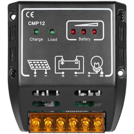 Régulateur de charge de contrôleur PWM de charge solaire pour la protection de surcharge de batterie de panneau solaire 10A 12V / 24V