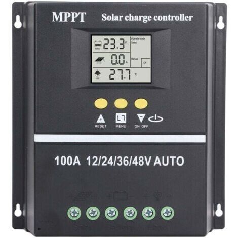 Régulateur de Charge Solaire MPPT 100A, double Port USB, écran LCD rétroéclairé, régulateur de panneau solaire 12V 24V 36V 48V,Entrée max 100V DC Pour Plomb/acide/Lithium batterie