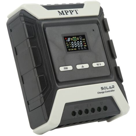Régulateur de Charge Solaire MPPT 10A 12V-80V avec Affichage LCD Couleur pour Batterie