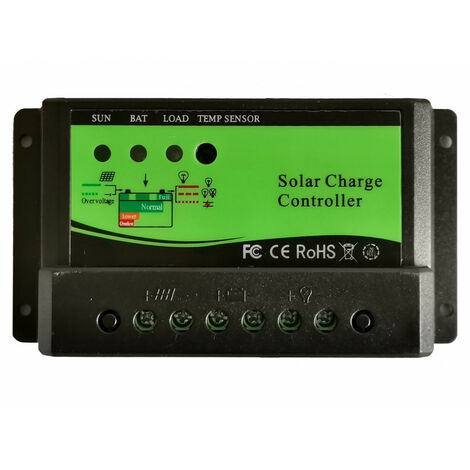Régulateur de charge solaire PWM 12V/24V 10A