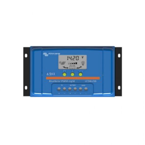 Régulateur de charge solaire PWM 48V 20A – Écran LCD – 2 sorties USB – Protection contre surcharges et court-circuits – Victron Energy - W049332