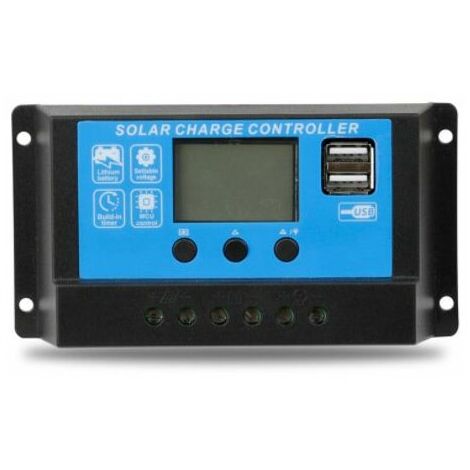 Régulateur de charge solaire, régulateur de panneau solaire 10A 12V/24V