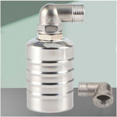 Régulateur de niveau de piscine,régulateur de niveau d'eau automatique pour réservoir d'eau,Vanne à flotteur entièrement automatique en acier inoxydable 304, mini robinet à boisseau sphérique à