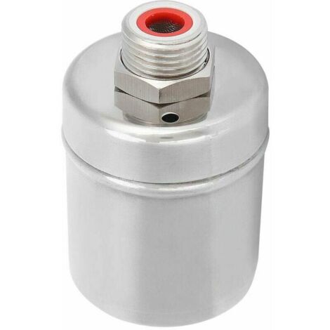 Régulateur de niveau de piscine，Robinet à bille à flotteur 1/2in Réservoir de contrôle automatique du niveau eau Robinet à bille flottant en acier inoxydable