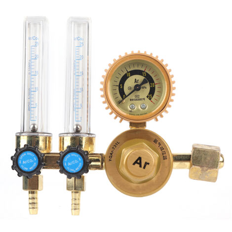 Régulateur de pression à argon avec double manomètre - Accessoire soudage (0,25 MPa)
