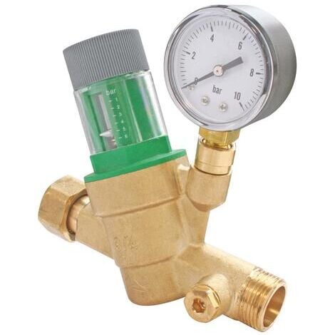 SELECTION P PRO Régulateur de pression à membrane EM20/27 avec clapet anti-pollution et manomètre-Pronorm