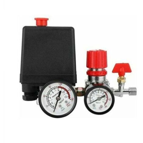 Régulateur de Pression avec Manomètre pour Compresseur d'Air Valve Pressostat