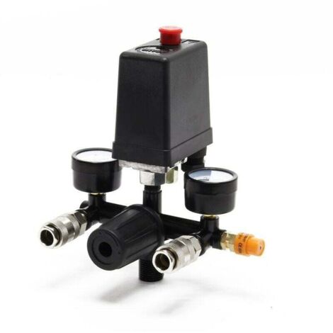 Régulateur de pression avec pressostat pour compresseur - Pressostat 2 afficheurs