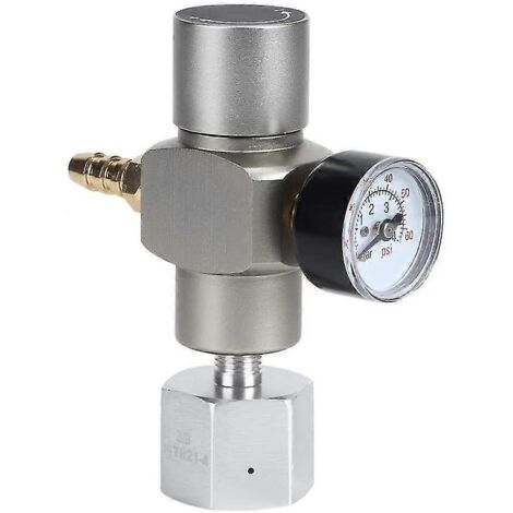 Régulateur de pression CO2, mini régulateur de gaz CO2 2 en 1 avec manomètre et adaptateur 3/8 pouce vers TR21.4 pour Sodastream GX2024120518