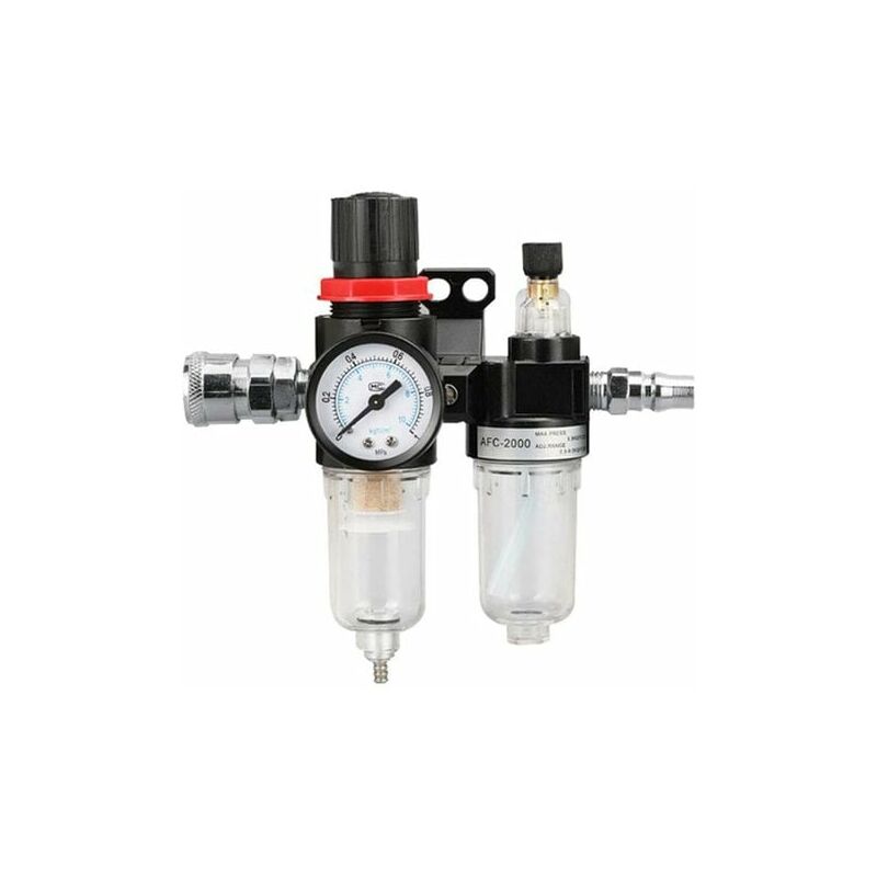 Régulateur de pression d'air comprimé 1/4 pouces, séparateur d'eau, air comprimé avec manomètre, séparateur d'huile, régulateur de pression,