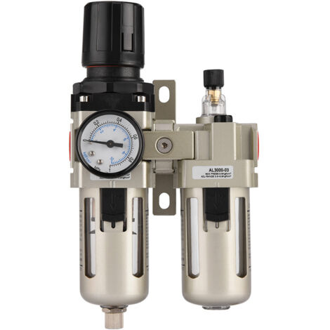 Régulateur de pression d'air en aluminium AC3010-03 avec filtre à eau, 3/8"