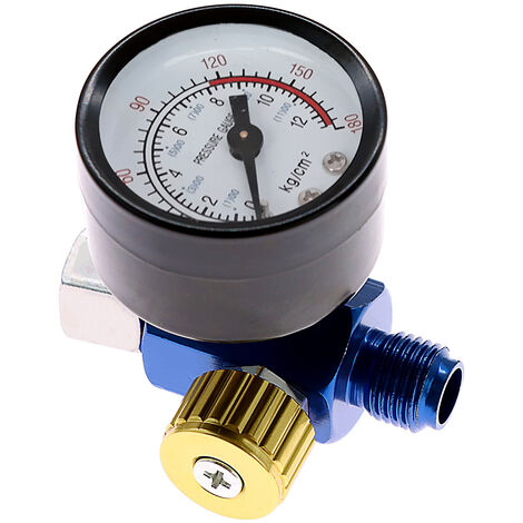 vanne de régulation de pression 1/4 po avec connecteur mâle/femelle vanne de pression réglable pour compresseur dair Manomètre de régulateur de pression