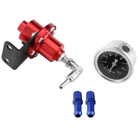 Régulateur de pression de carburant universel réglable, Type S, HB, avec jauge et instructions d\'origine,Rouge