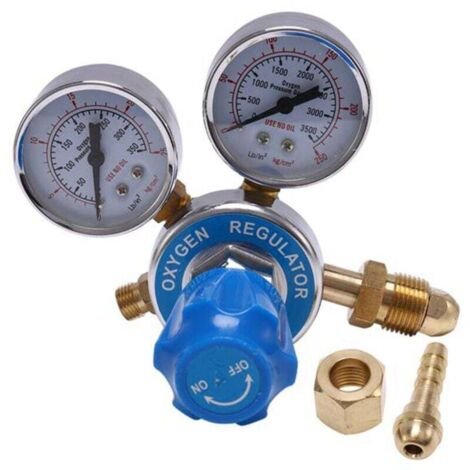 Régulateur de Pression d'Oxygène Double Jauge pour Bouteille Gaz Inhalateur