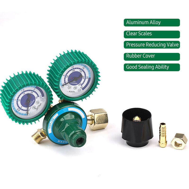 Régulateur Oxygène Industriel Gaz Soudage O2 – Manomètre & Débitmètre – Réducteur de Pression Haute Performance – pour Applications Industrielles –