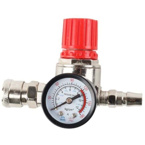 Régulateur de Pression du Compresseur d'air Détendeur Pneumatique,Valve de Régulation de Pression Avec Raccord 140psi