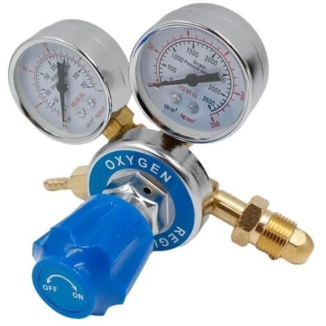 Régulateur de pression en laiton de taille moyenne, régulateur de pression d'oxygène en laiton, filetage G5/8, 0-2,5/0-25 (MPa)