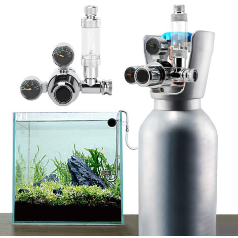 Régulateur de Pression pour Bouteille CO2 Aquarium, Valve Réducteur avec Manomètre W21.8-AUTRES