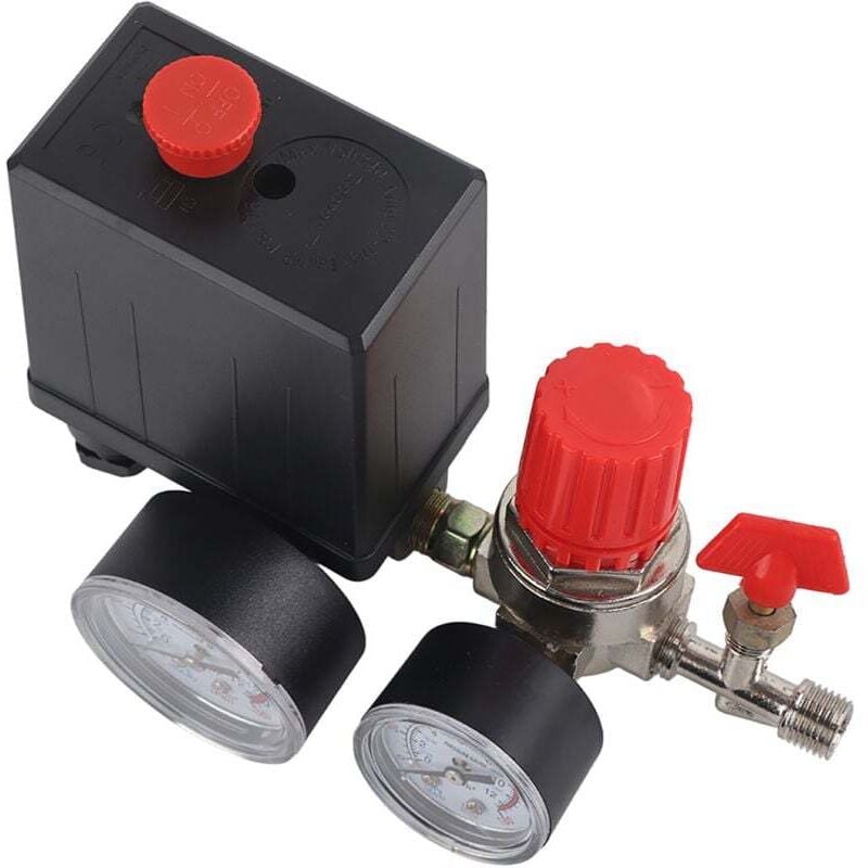 Image of Régulateur De Soupape De Pressostat Pour Compresseur D'Air Avec Jauges De Contrôle