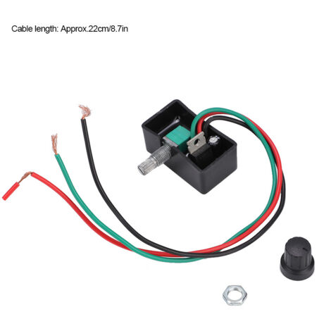 Régulateur de Sprayer Électrique 12V - Interrupteur d'ajustement de vitesse Noir 4x4cm avec cable 22cm - 2 Switch & 2 Bobines inclus