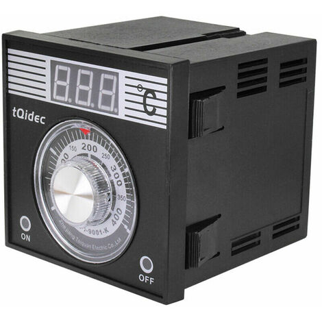 Régulateur de température à affichage numérique Ménage Cuisine Gaz de cuisson Régulateur de température du four Thermocouple de type K Régulateur de température précis 0  400  Réglable - Le noir - Le