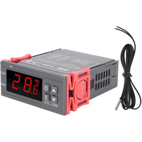 Régulateur de Température Digital STC‑1000 avec Sensor pour Contrôle Froid et Chaud AC110‑220V