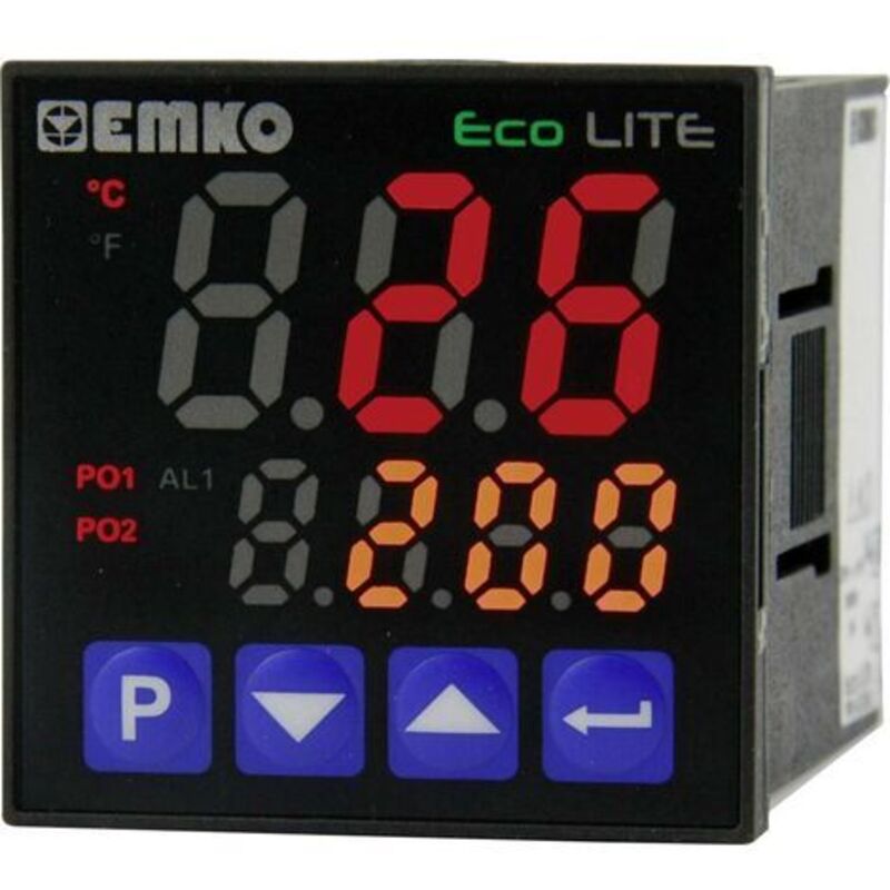 Emko - ecoLITE.4.6.2R.0.0 Régulateur de température Pt100, j, k, r, s, t, l -199 à +999 °c Relais 5 a (l x l x h) 90 x 48 x 48 mm S891611